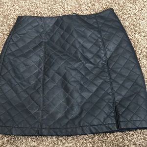 Forever 21 Quilted Leather Skirt
